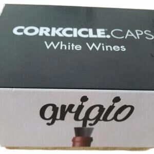 NEW Corkcicle Caps White Wines Set of 3 Wine Bottle Stoppers Grigio Blanc Chard